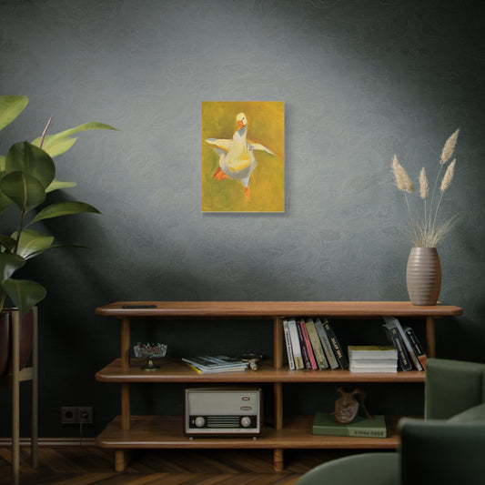 Whimsical Dancing Goose Matte Canvas Wall Art
