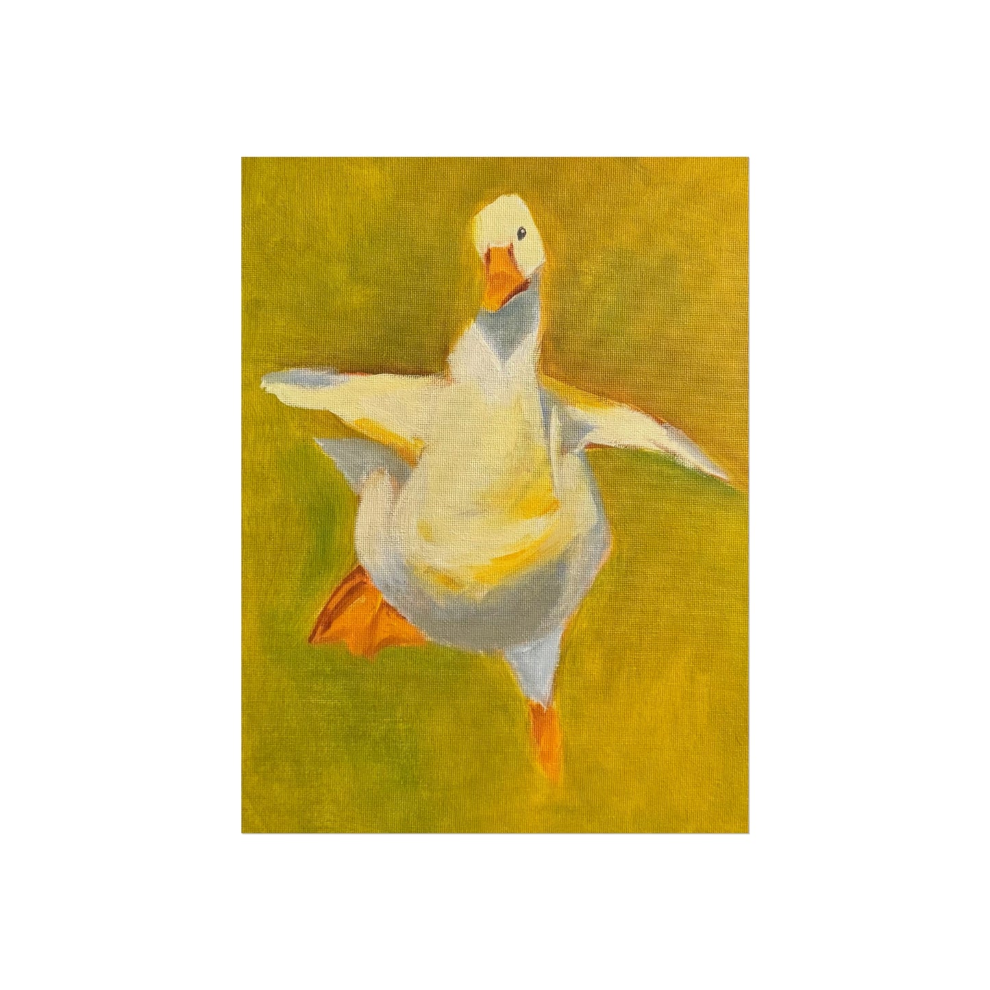 Fine Art Poster — Playful Dancing Goose Painting Print