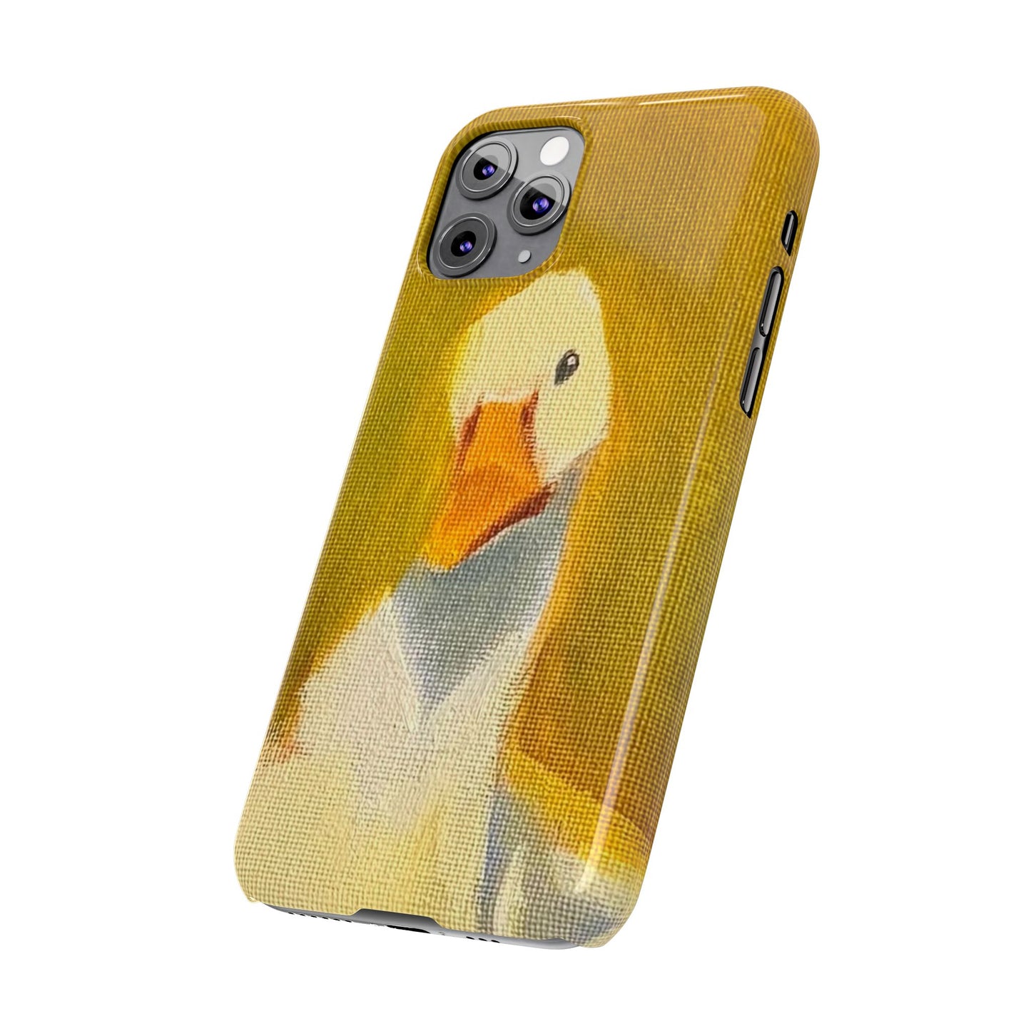 Cute Duck Illustration Slim Phone Case — Whimsical Farm Animal iPhone Cover