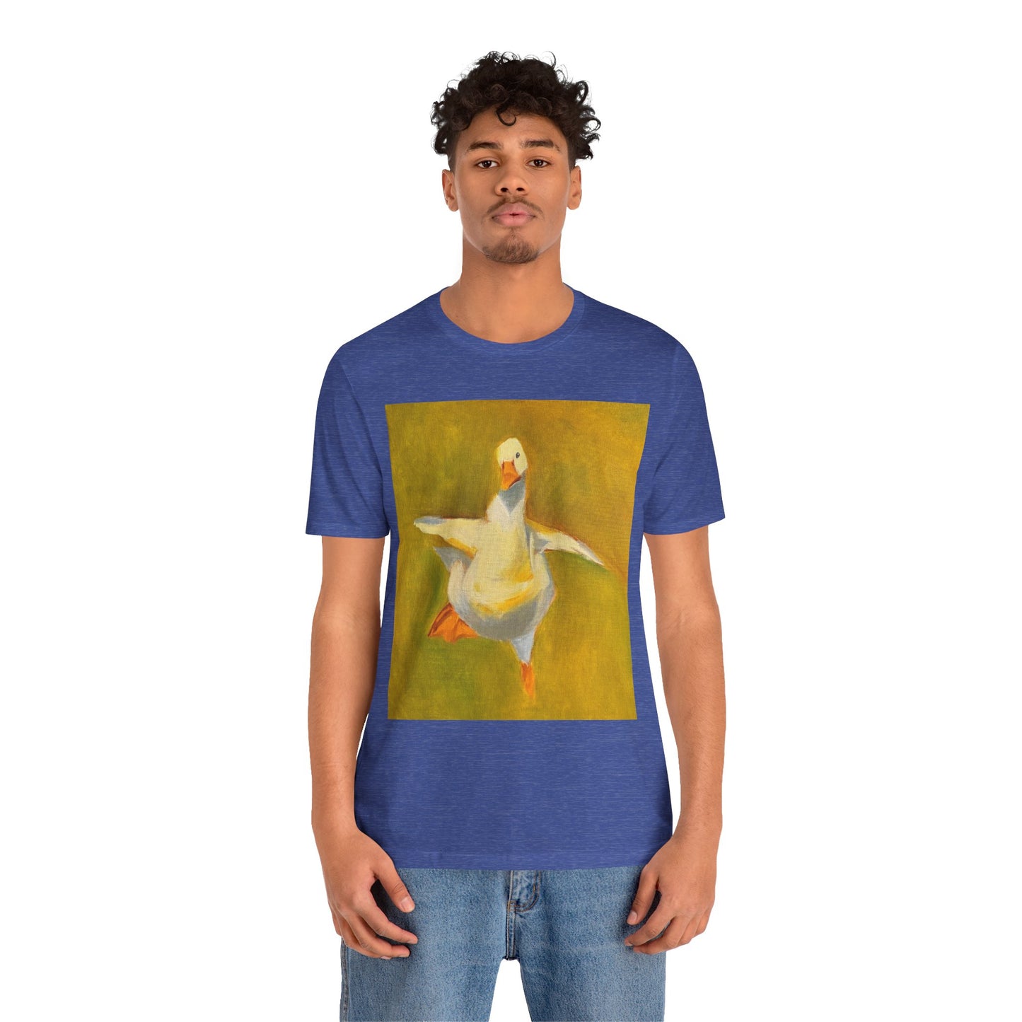 Dancing Duck Floral Tee — Whimsical Vintage-Style Goose T-Shirt
