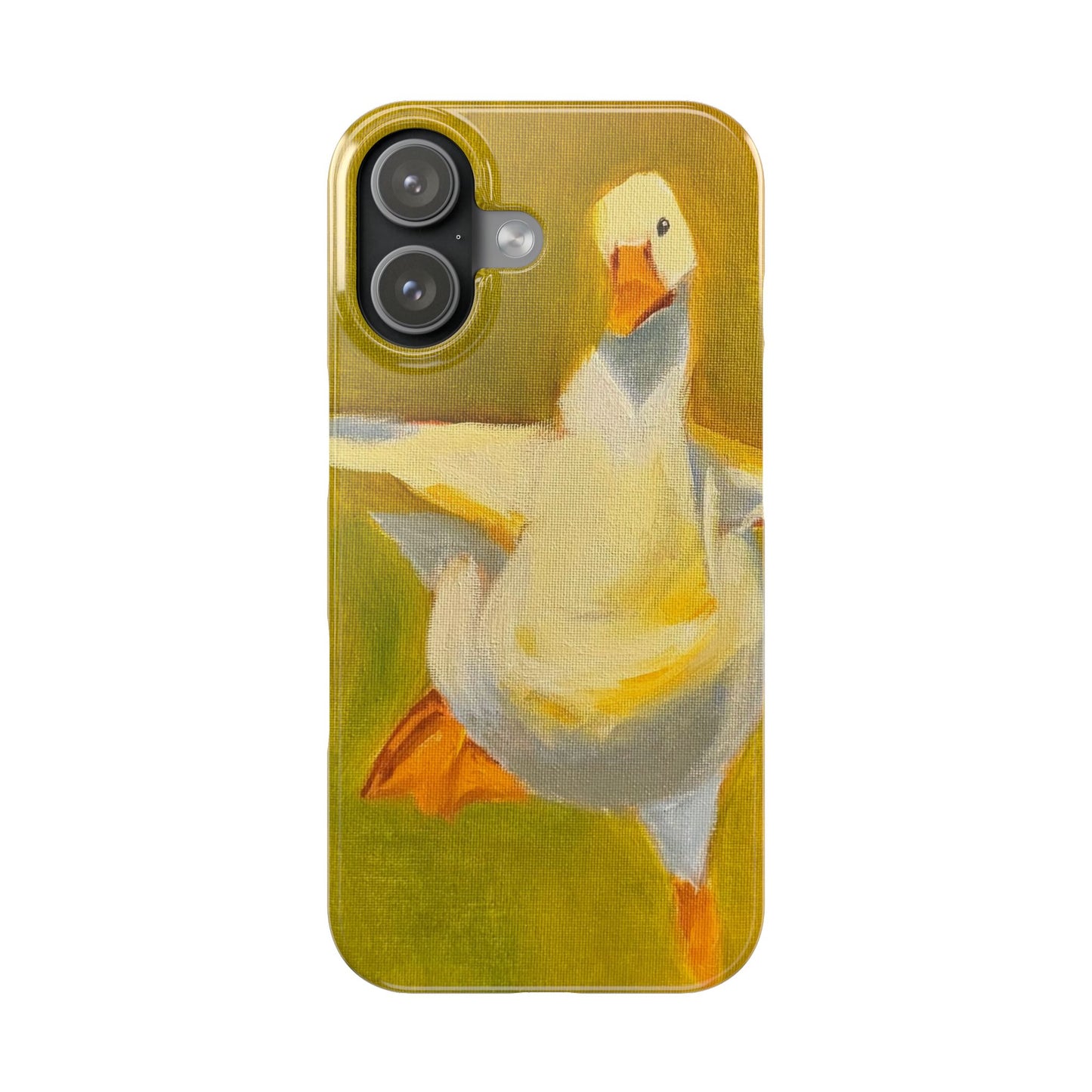 Cute Duck Illustration Slim Phone Case — Whimsical Farm Animal iPhone Cover