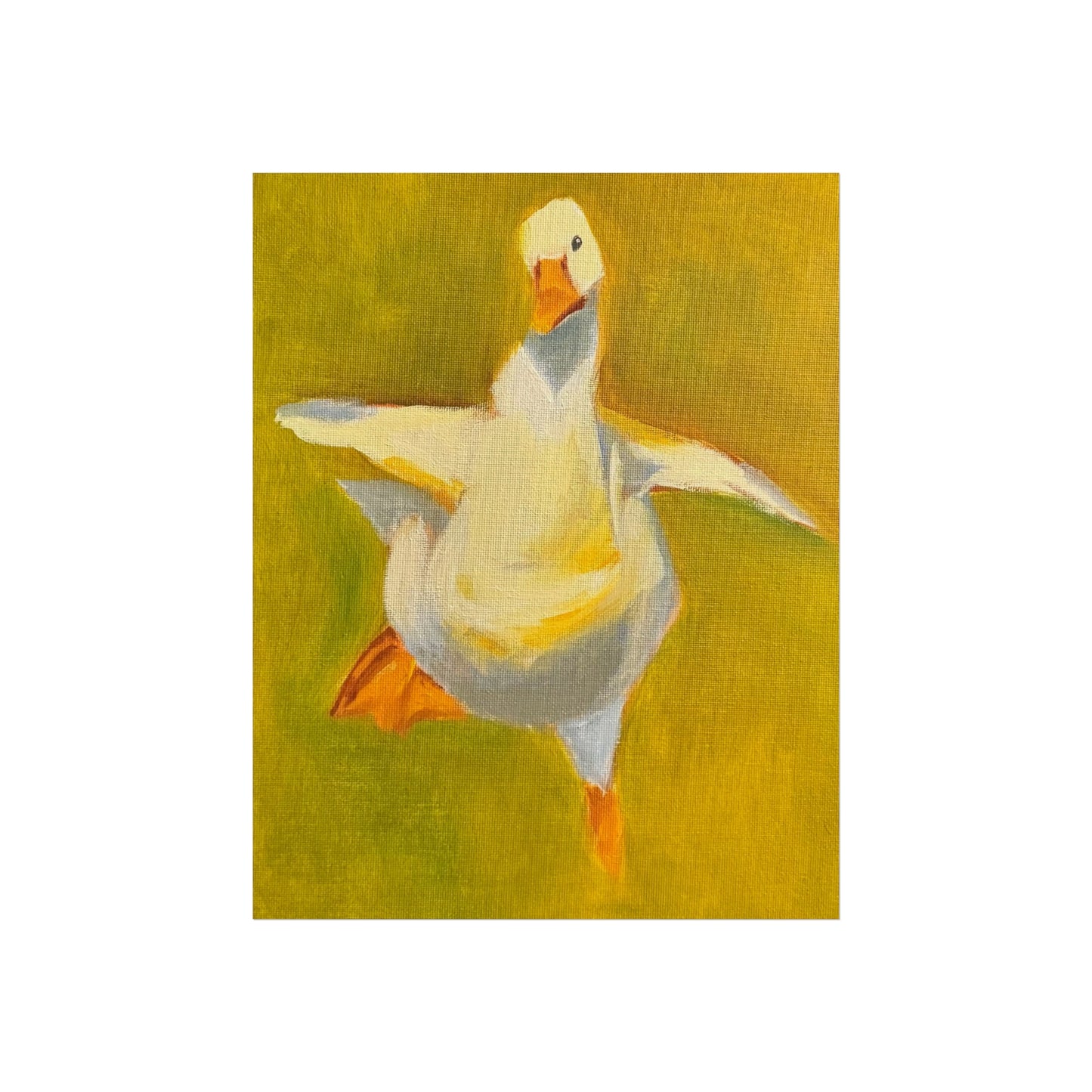 Fine Art Poster — Playful Dancing Goose Painting Print