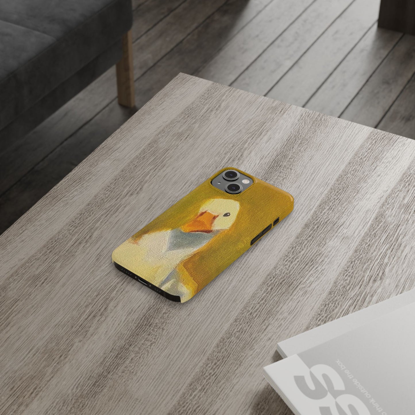 Cute Duck Illustration Slim Phone Case — Whimsical Farm Animal iPhone Cover