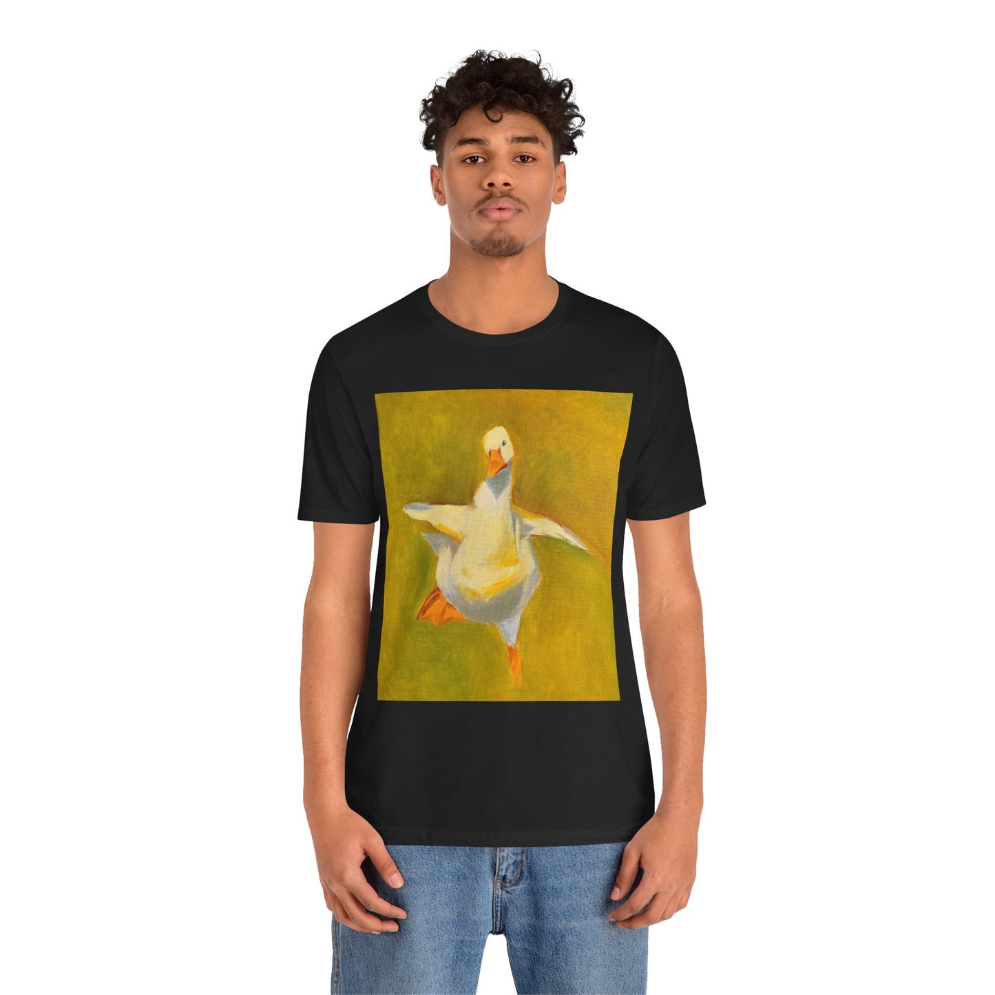 Dancing Duck Floral Tee — Whimsical Vintage-Style Goose T-Shirt