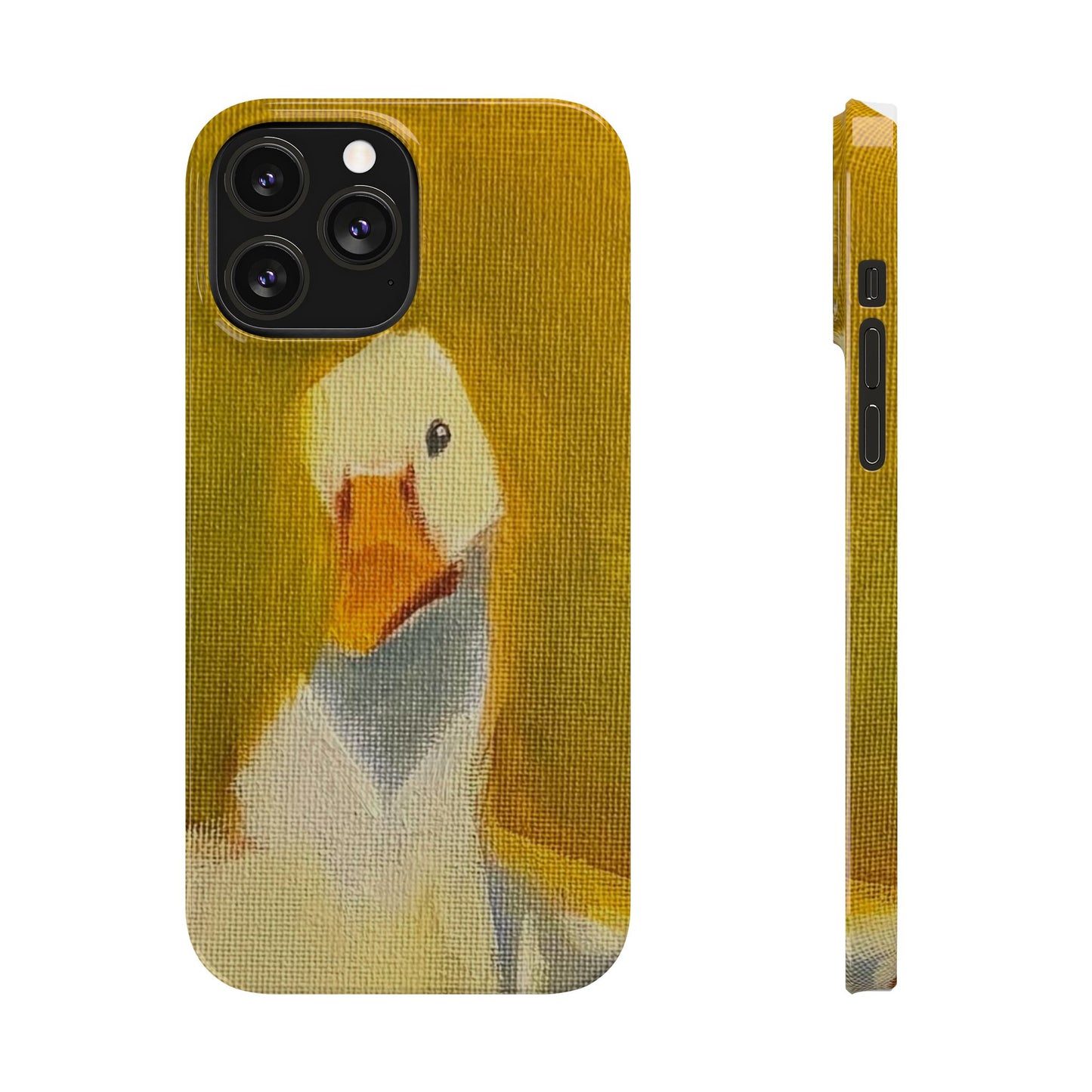 Cute Duck Illustration Slim Phone Case — Whimsical Farm Animal iPhone Cover