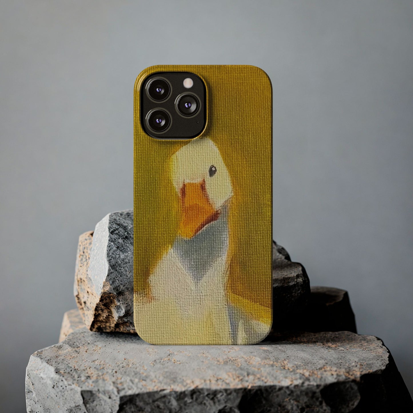 Cute Duck Illustration Slim Phone Case — Whimsical Farm Animal iPhone Cover