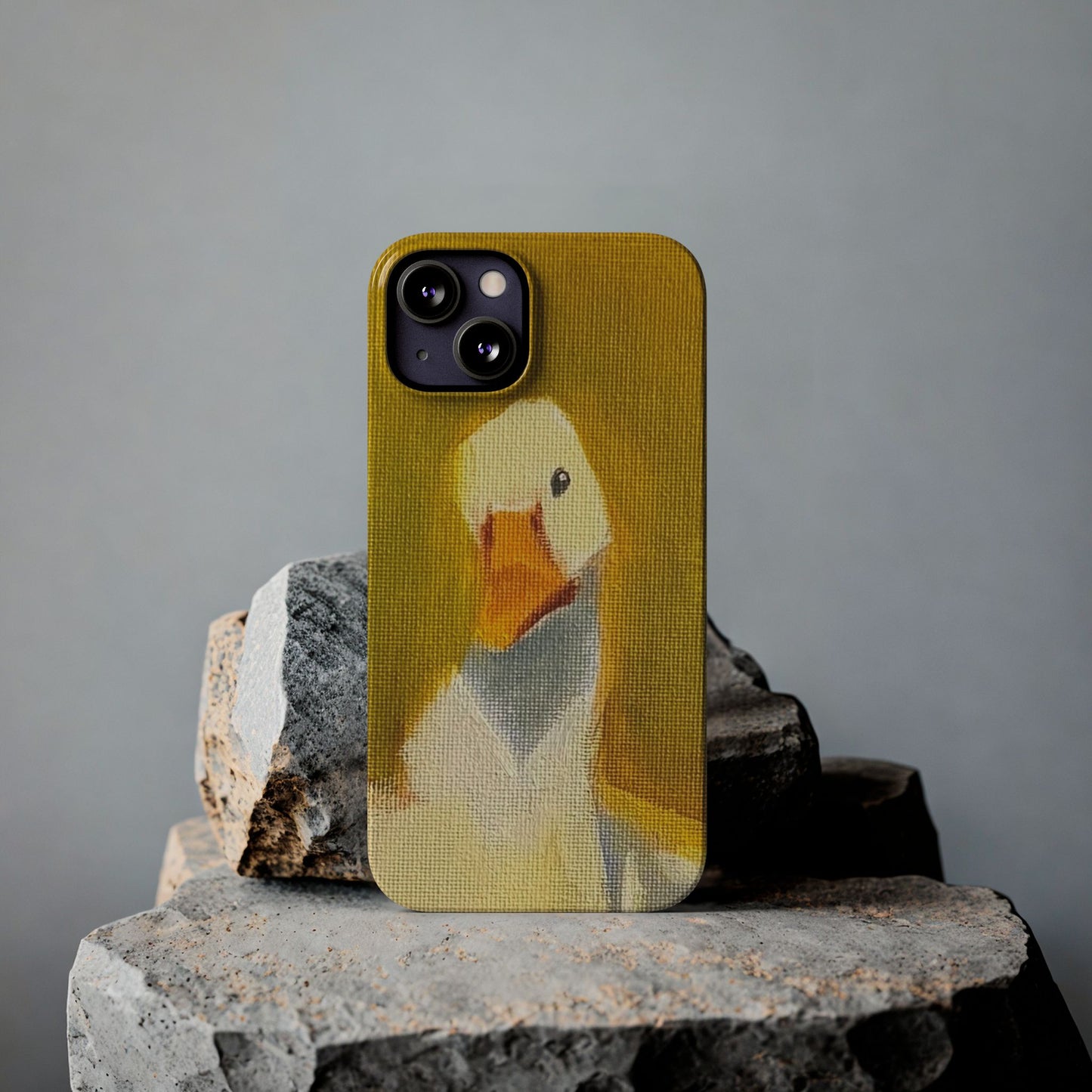 Cute Duck Illustration Slim Phone Case — Whimsical Farm Animal iPhone Cover