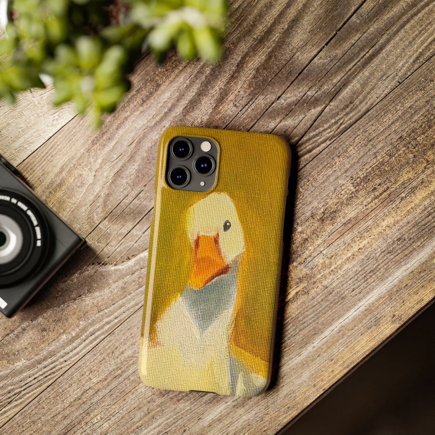 Cute Duck Illustration Slim Phone Case — Whimsical Farm Animal iPhone Cover