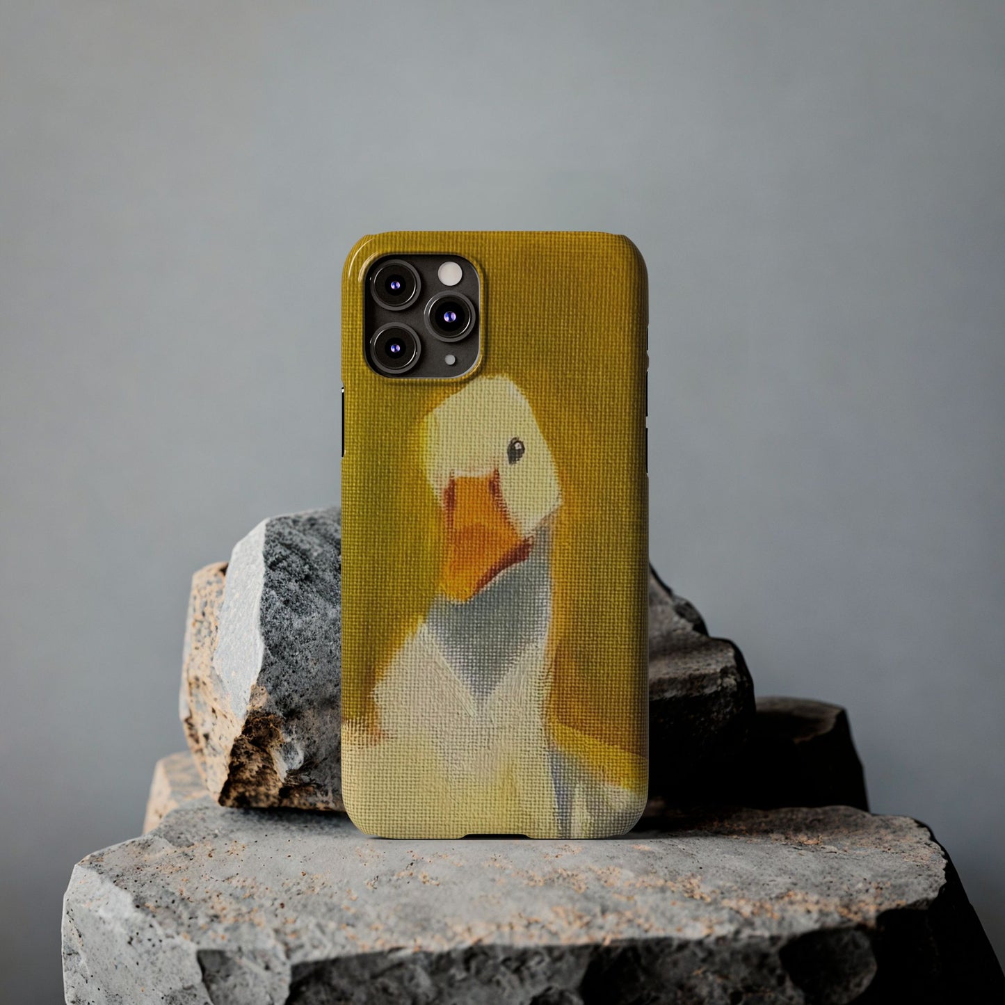 Cute Duck Illustration Slim Phone Case — Whimsical Farm Animal iPhone Cover
