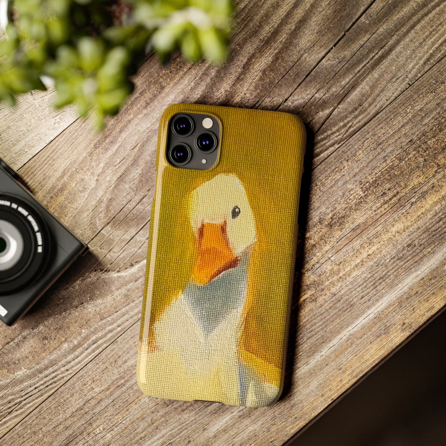 Cute Duck Illustration Slim Phone Case — Whimsical Farm Animal iPhone Cover