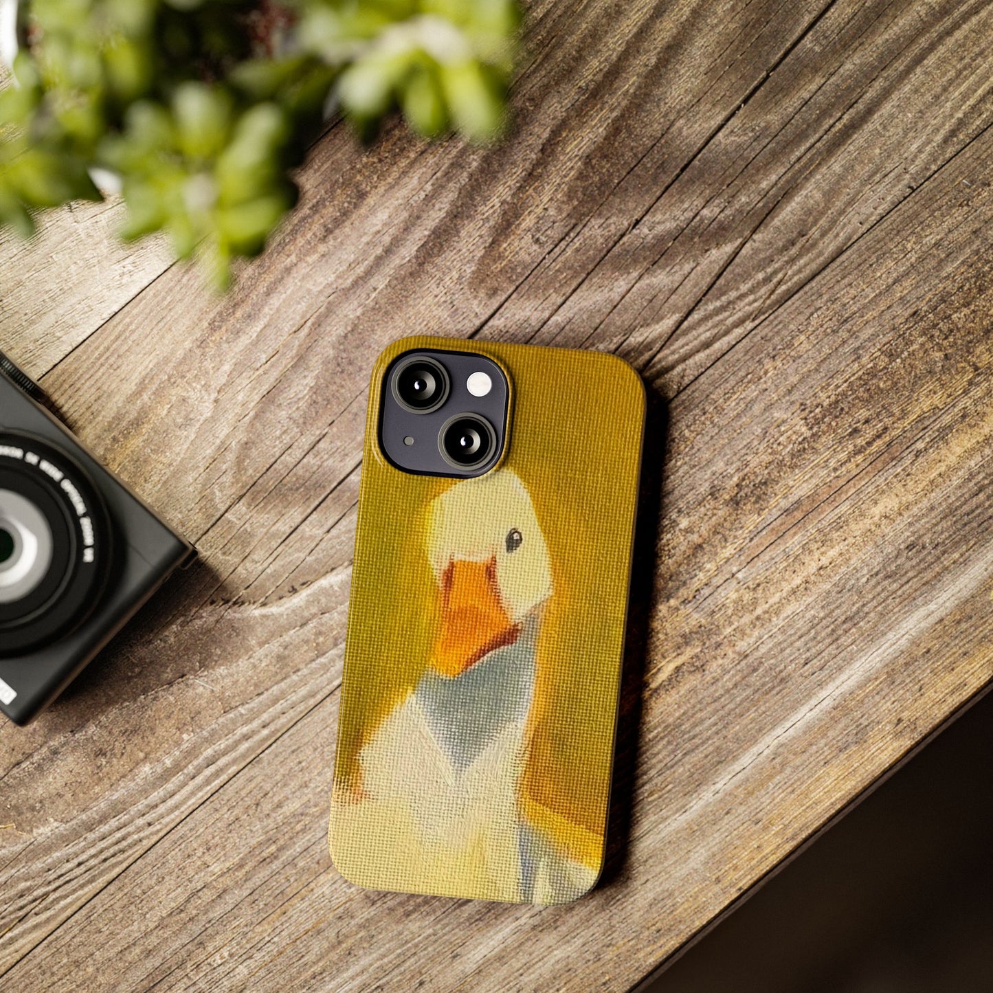 Cute Duck Illustration Slim Phone Case — Whimsical Farm Animal iPhone Cover