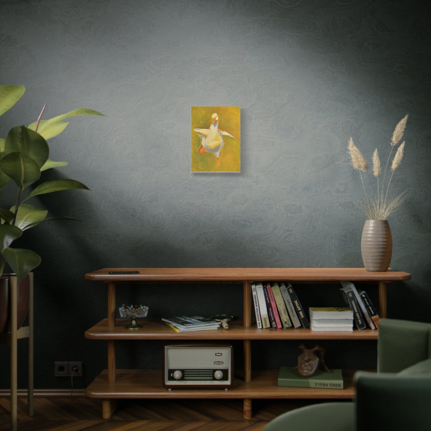 Whimsical Dancing Goose Matte Canvas Wall Art