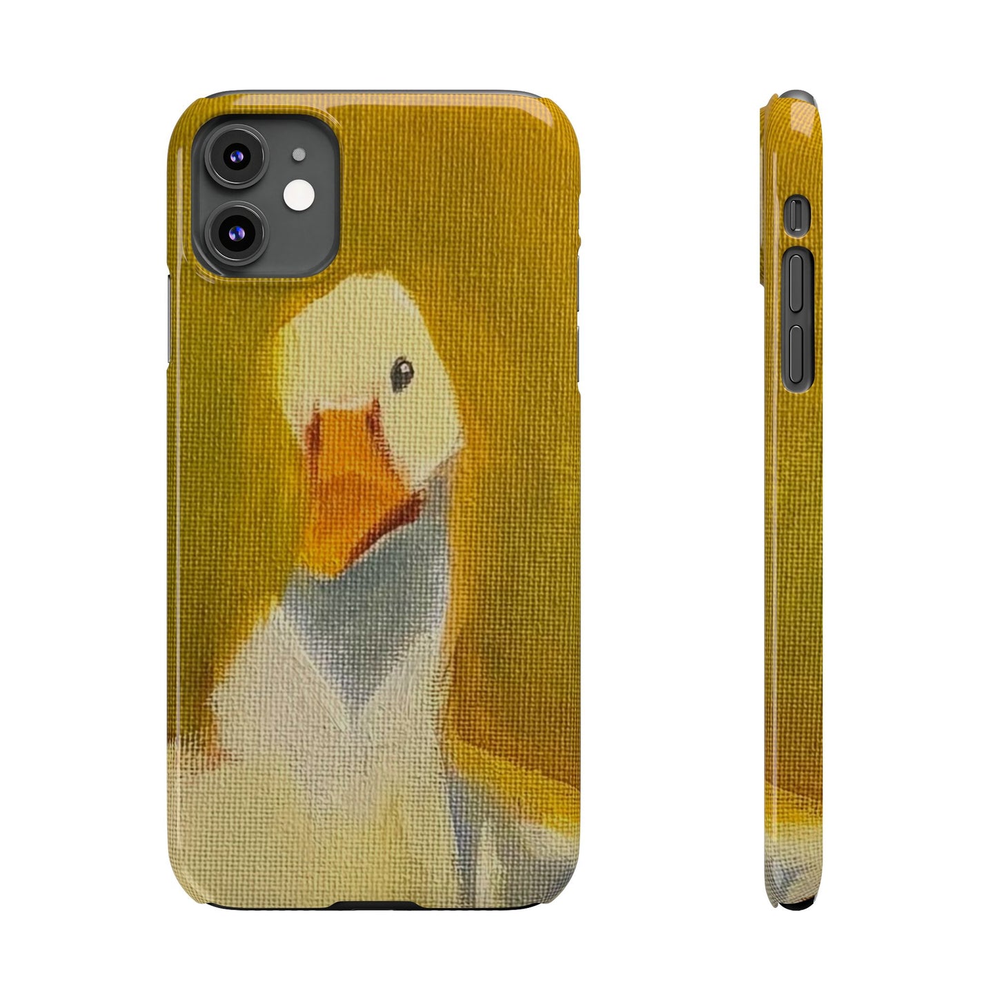 Cute Duck Illustration Slim Phone Case — Whimsical Farm Animal iPhone Cover