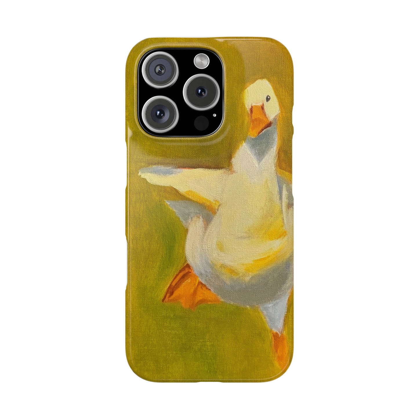Cute Duck Illustration Slim Phone Case — Whimsical Farm Animal iPhone Cover