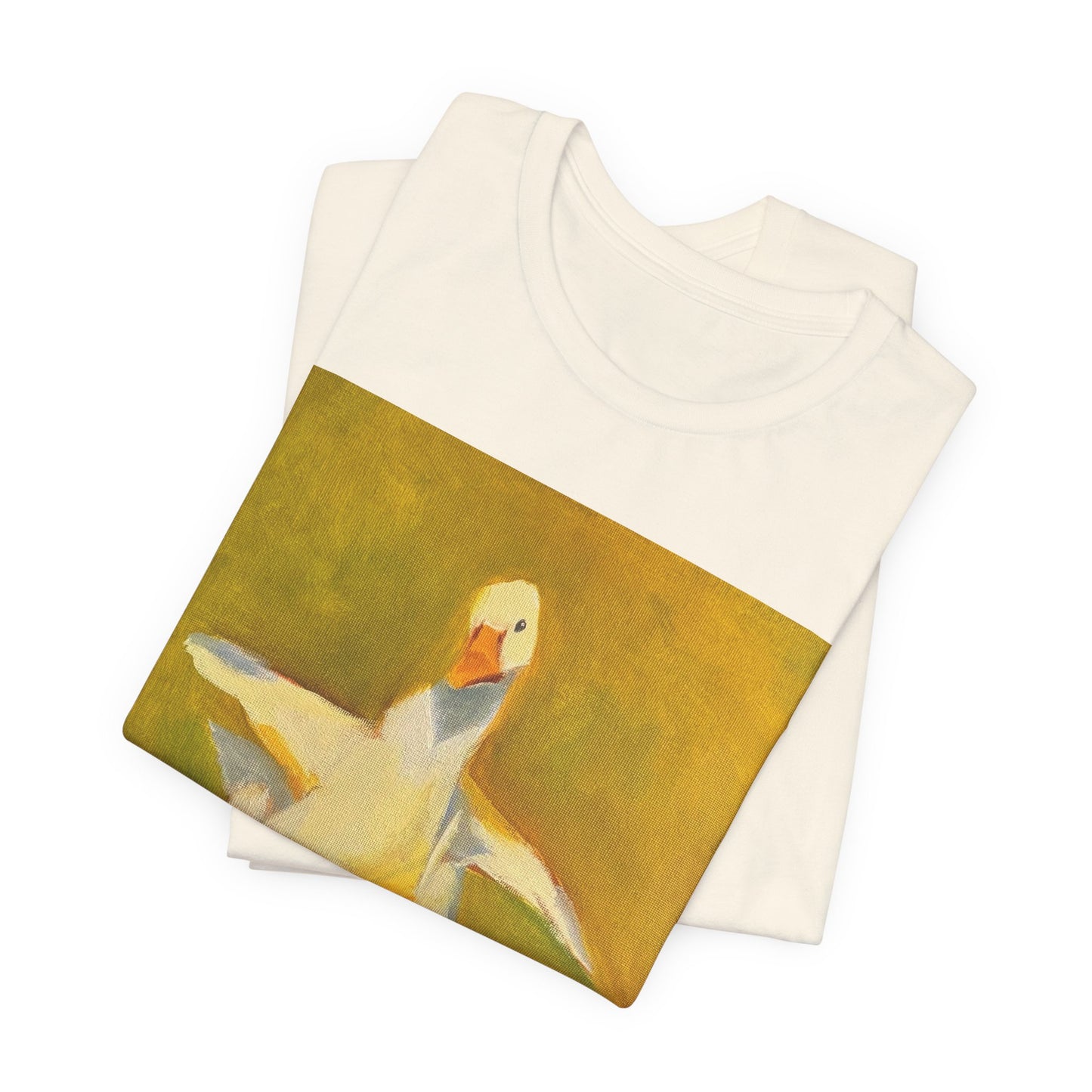 Dancing Duck Floral Tee — Whimsical Vintage-Style Goose T-Shirt
