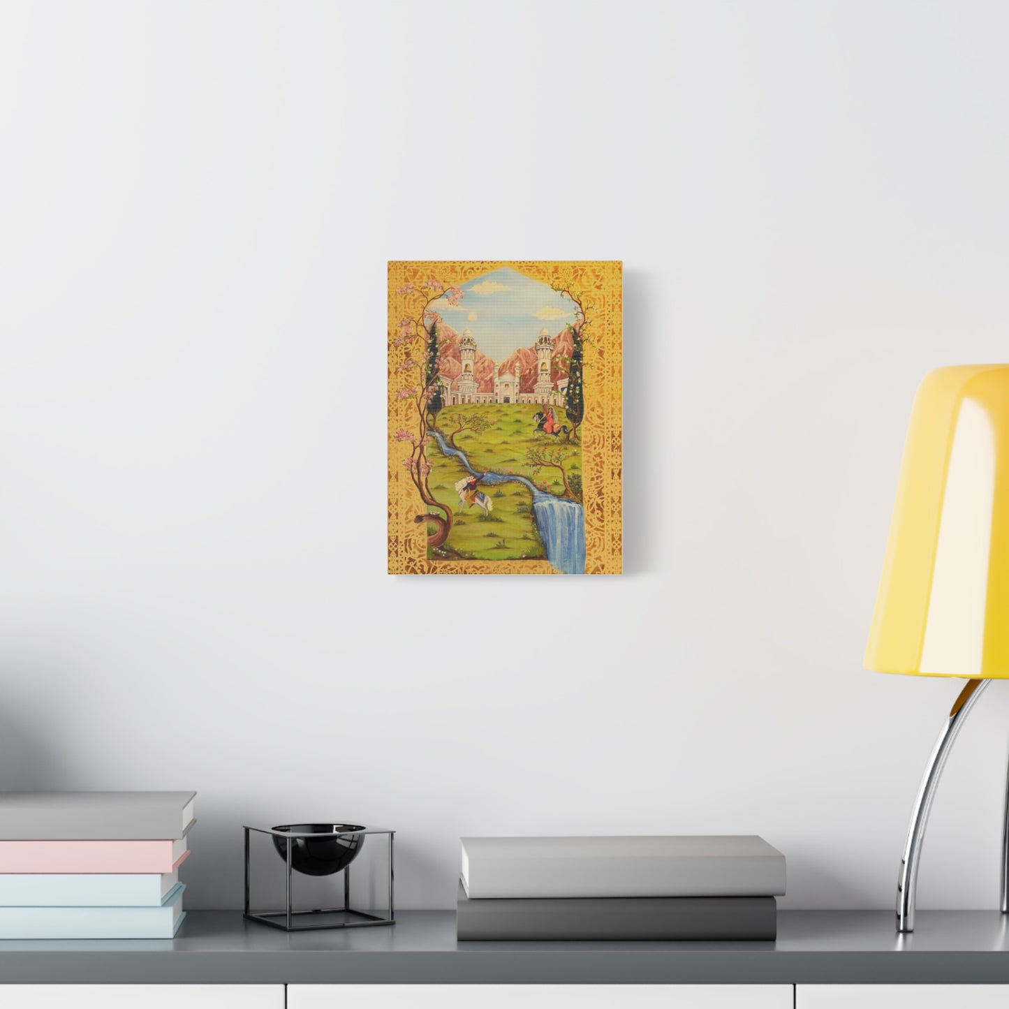 Princess meets Cowboy Illustration Canvas