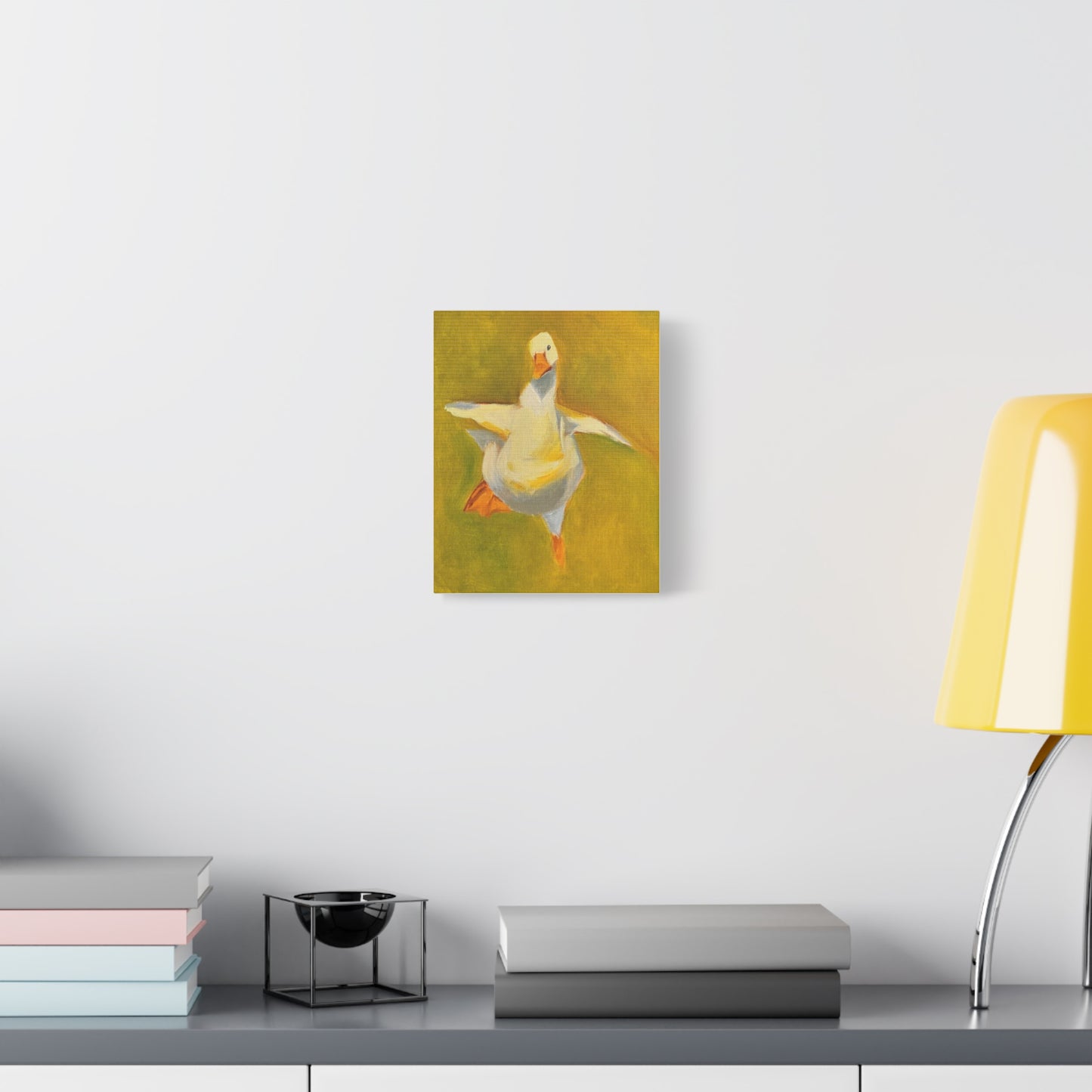 Whimsical Dancing Goose Matte Canvas Wall Art