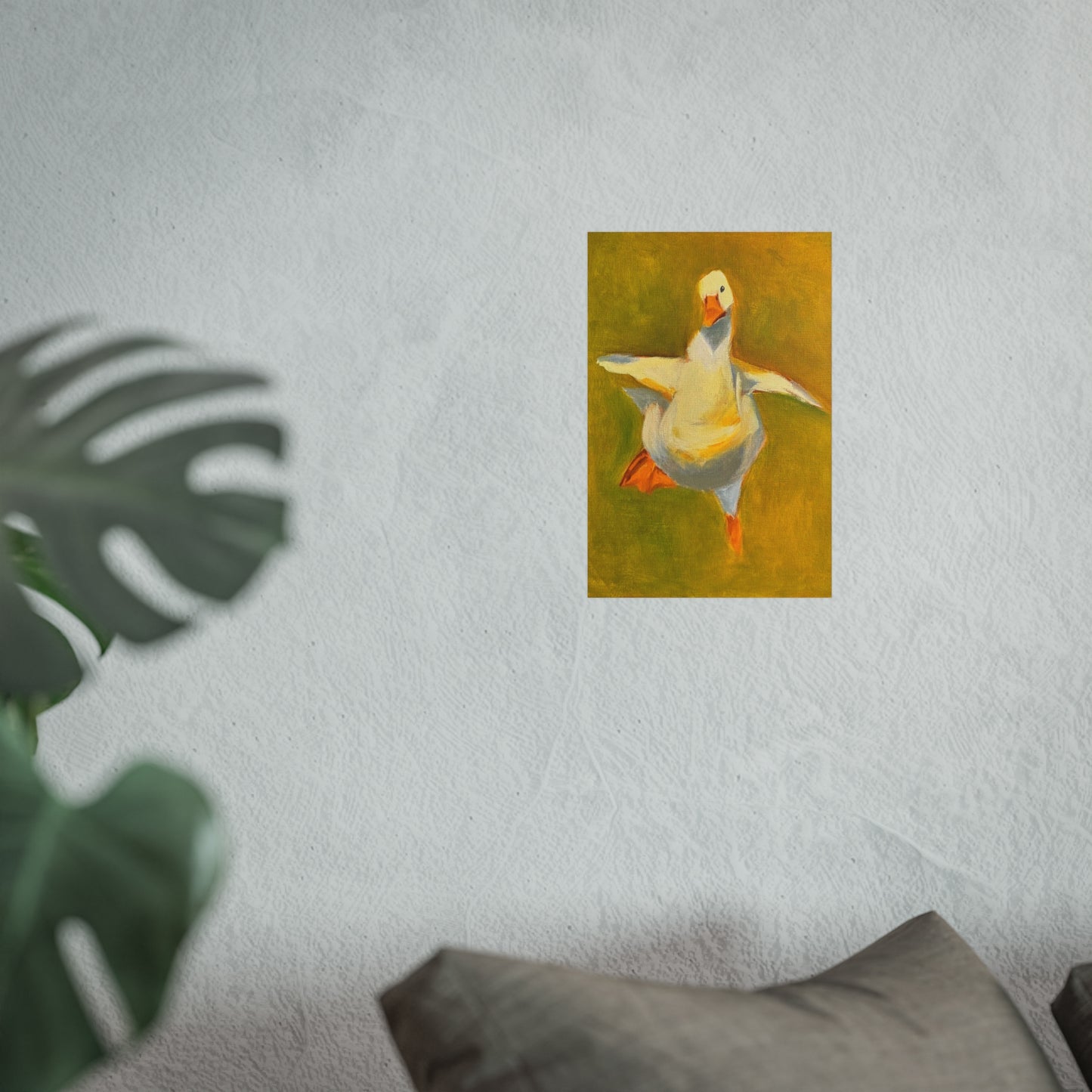 Fine Art Poster — Playful Dancing Goose Painting Print