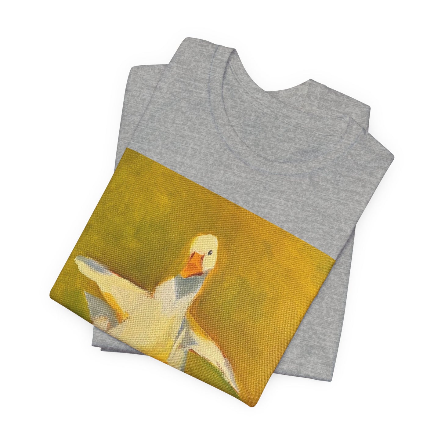 Dancing Duck Floral Tee — Whimsical Vintage-Style Goose T-Shirt