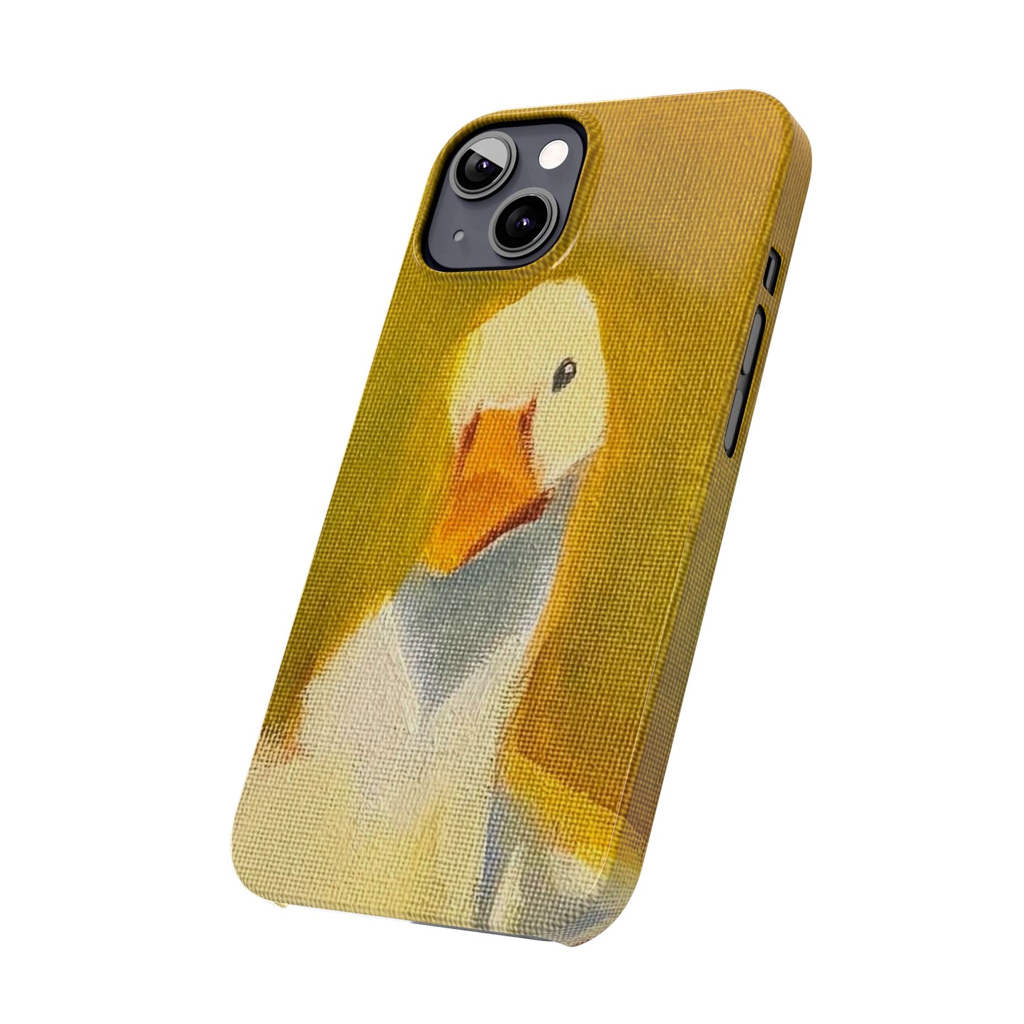 Cute Duck Illustration Slim Phone Case — Whimsical Farm Animal iPhone Cover