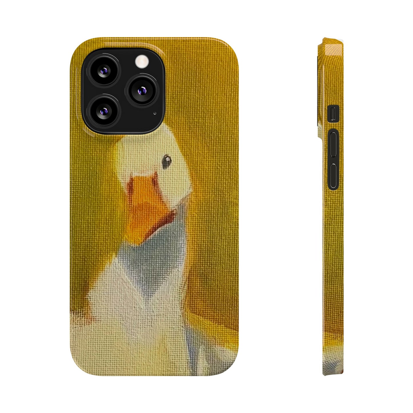 Cute Duck Illustration Slim Phone Case — Whimsical Farm Animal iPhone Cover