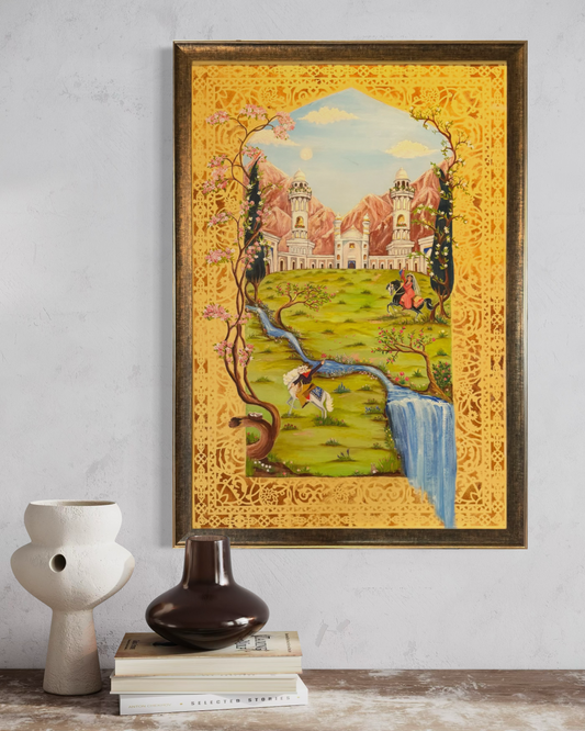Original Princess meets Cowboy Painting