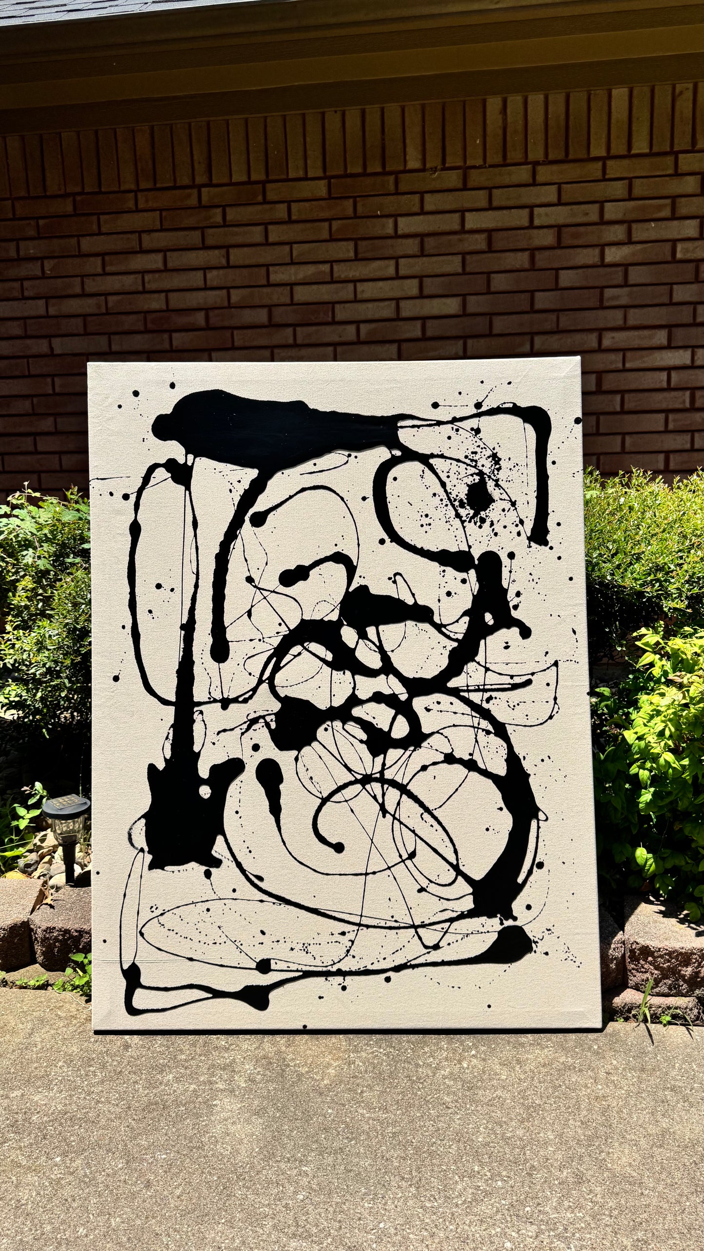 Original 01 Black Drip on Canvas Painting
