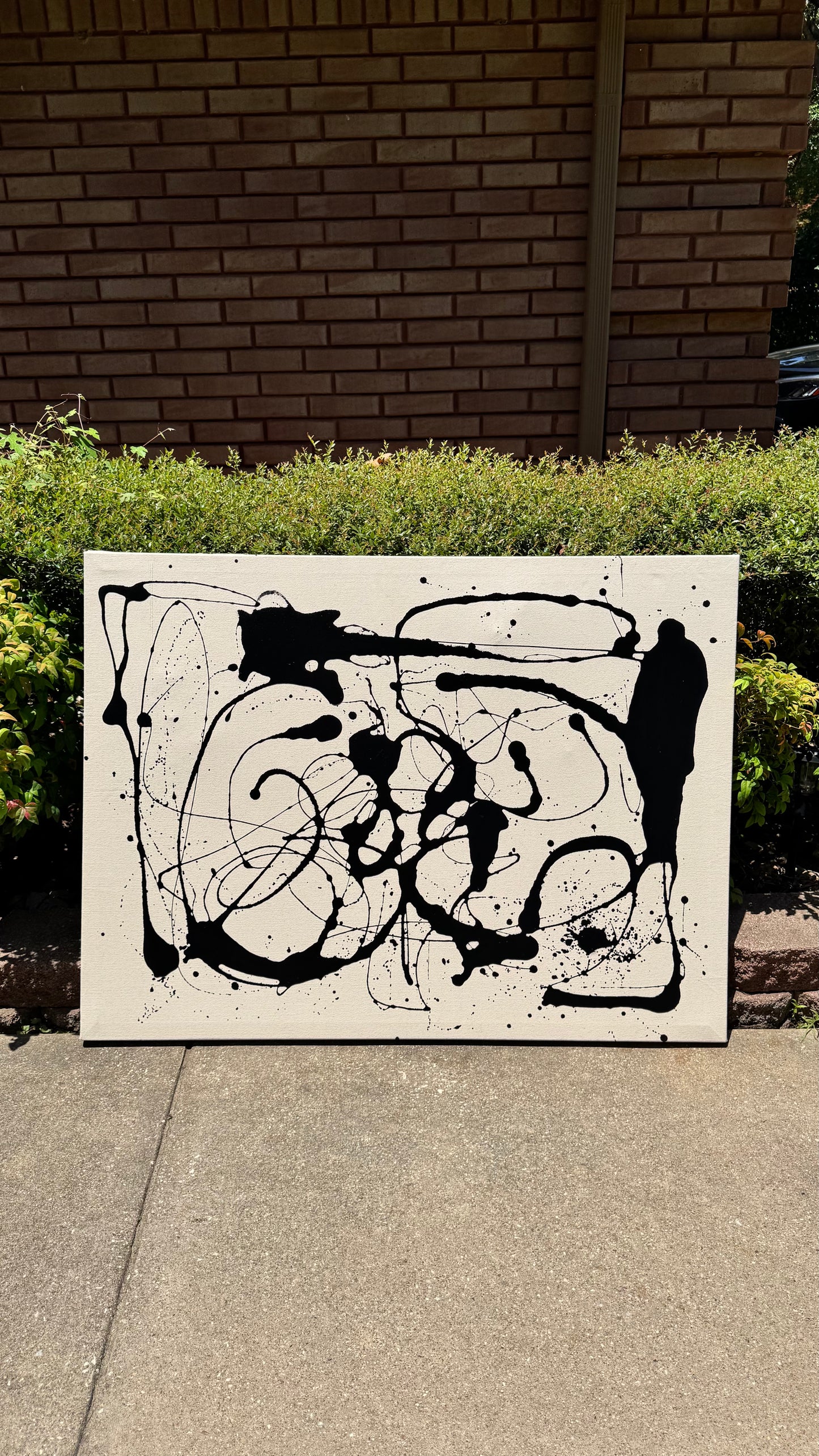 Original 01 Black Drip on Canvas Painting